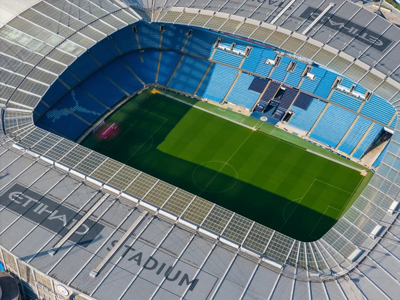 Vedere aeriană a unui stadion de fotbal